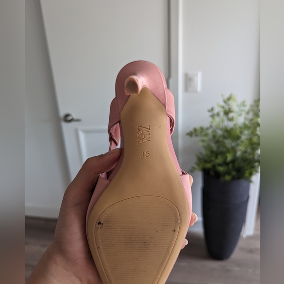Zara blush satin heels - Picture 6 of 7